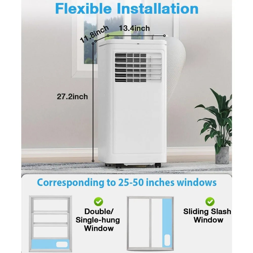 8000 & 10000 BTU Portable AC With Dehumidifier