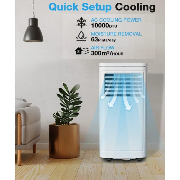 8000 & 10000 BTU Portable AC With Dehumidifier